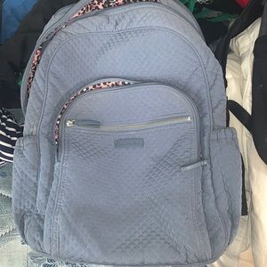 Vera Bradley Campus Backpack in a blue grey